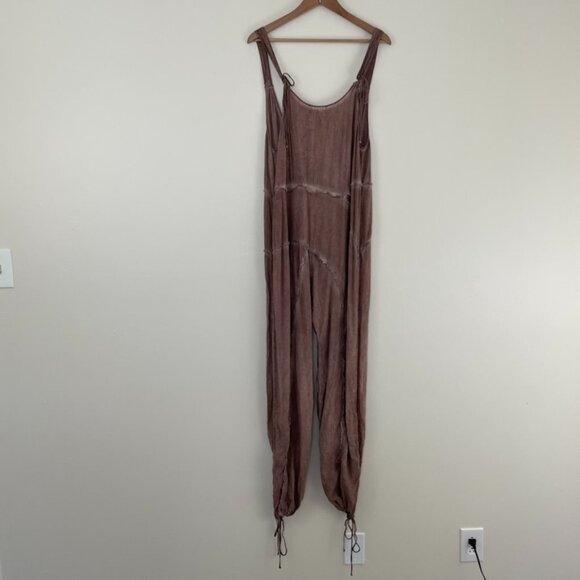Intimately Free People Act Natural Shapeless Harem Romper Jumpsuit Size Medium - Picture 1 of 7